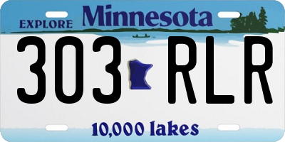MN license plate 303RLR