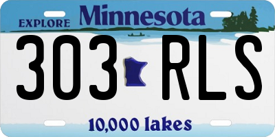 MN license plate 303RLS