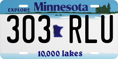 MN license plate 303RLU