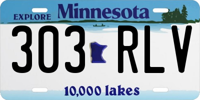 MN license plate 303RLV