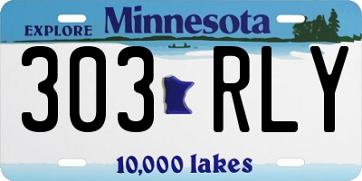 MN license plate 303RLY