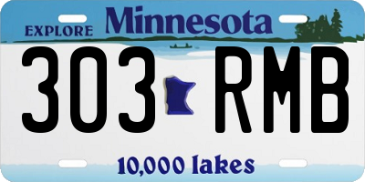 MN license plate 303RMB