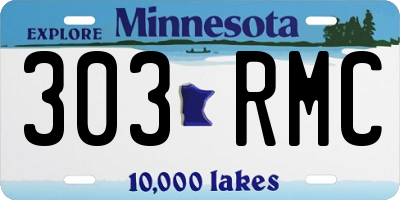 MN license plate 303RMC