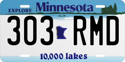 MN license plate 303RMD