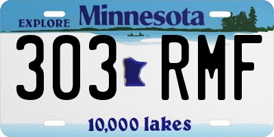 MN license plate 303RMF