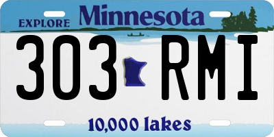 MN license plate 303RMI