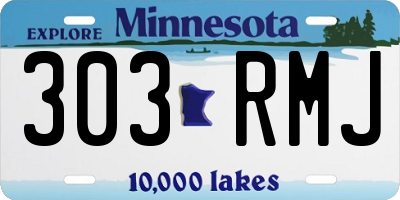 MN license plate 303RMJ