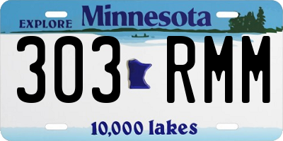 MN license plate 303RMM