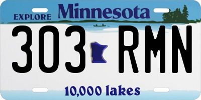 MN license plate 303RMN