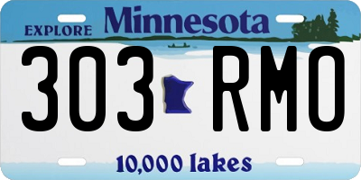 MN license plate 303RMO
