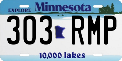 MN license plate 303RMP