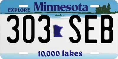 MN license plate 303SEB
