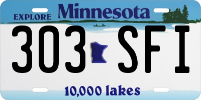 MN license plate 303SFI