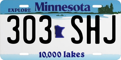 MN license plate 303SHJ