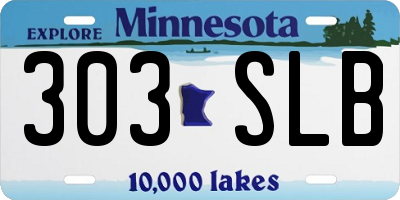 MN license plate 303SLB