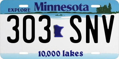 MN license plate 303SNV