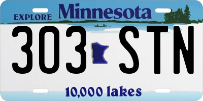 MN license plate 303STN