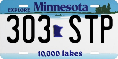 MN license plate 303STP