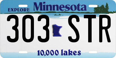MN license plate 303STR