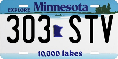 MN license plate 303STV