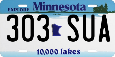 MN license plate 303SUA