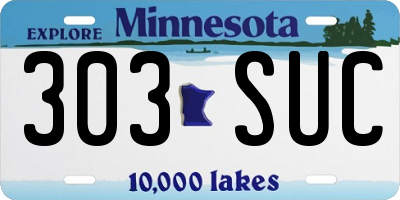 MN license plate 303SUC