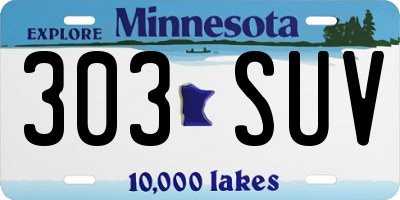 MN license plate 303SUV