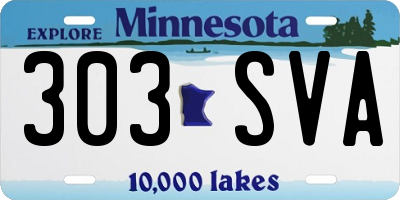 MN license plate 303SVA