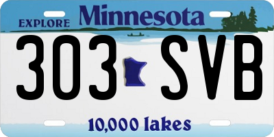 MN license plate 303SVB