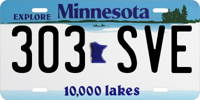 MN license plate 303SVE