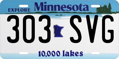 MN license plate 303SVG