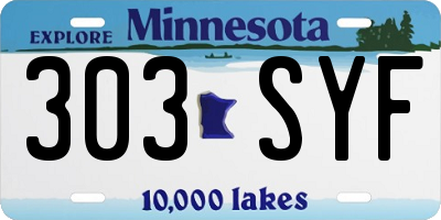 MN license plate 303SYF