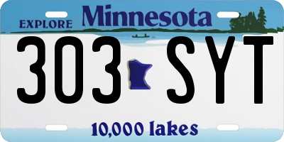 MN license plate 303SYT