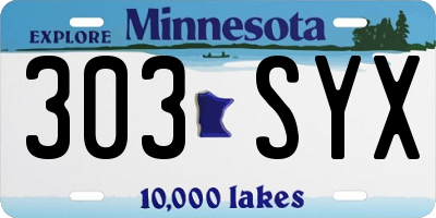 MN license plate 303SYX