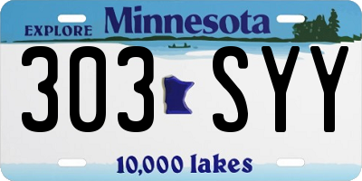 MN license plate 303SYY