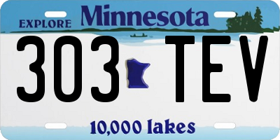 MN license plate 303TEV