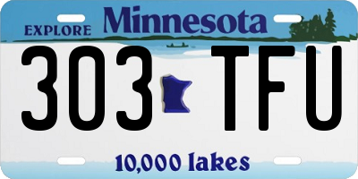 MN license plate 303TFU