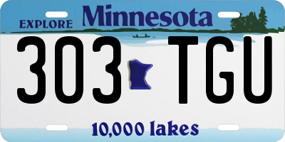 MN license plate 303TGU