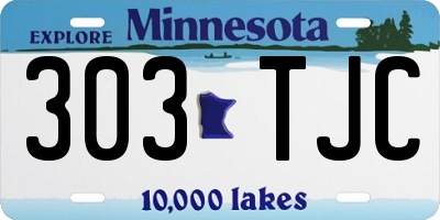 MN license plate 303TJC