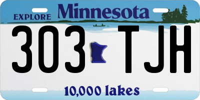 MN license plate 303TJH