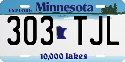 MN license plate 303TJL