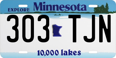 MN license plate 303TJN