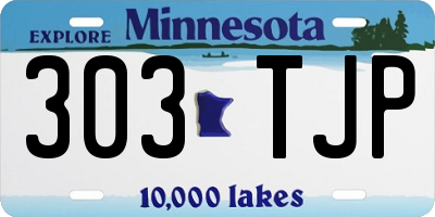 MN license plate 303TJP