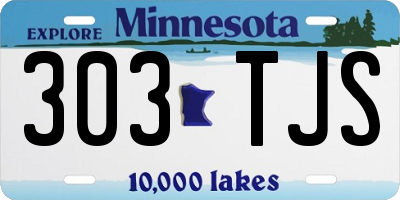 MN license plate 303TJS