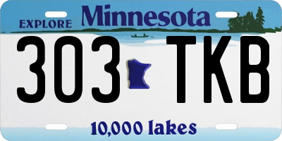 MN license plate 303TKB