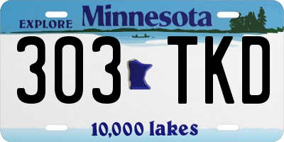 MN license plate 303TKD
