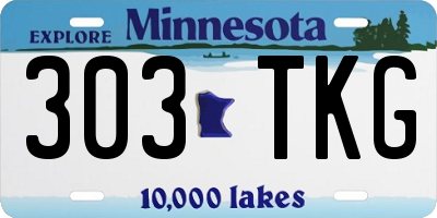MN license plate 303TKG
