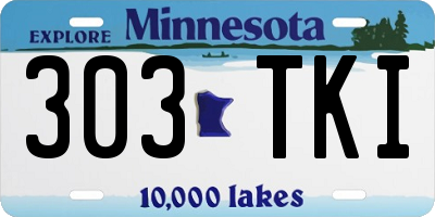 MN license plate 303TKI