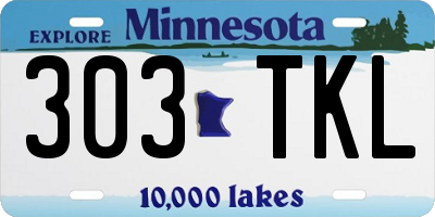 MN license plate 303TKL