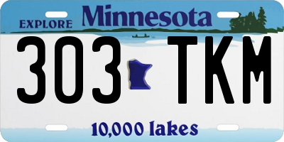 MN license plate 303TKM